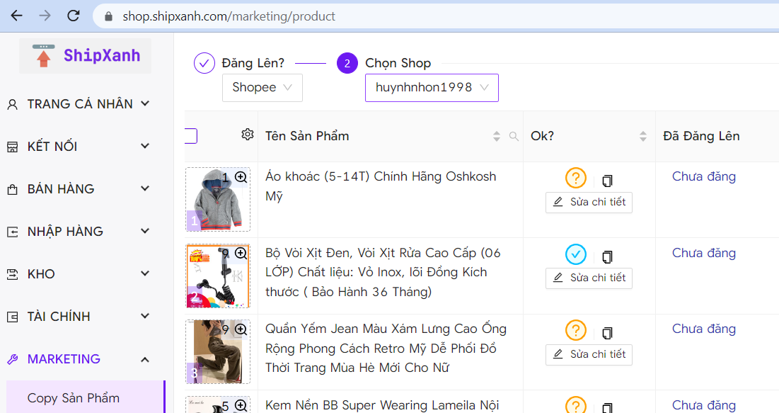 Hướng dẫn copy sản phẩm từ Shopee